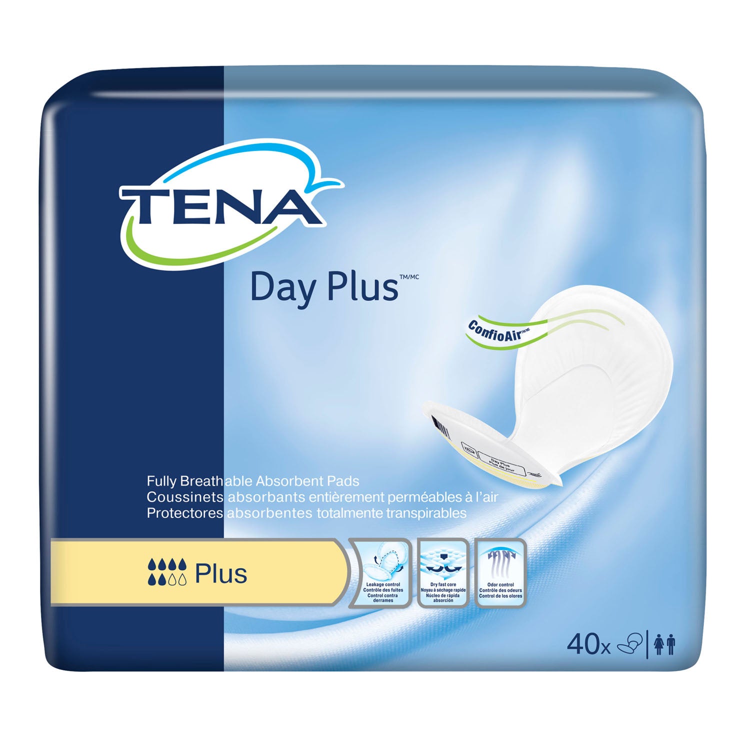 Pads, Day, Plus, Yellow, 40/pk, 2 pk/cs (Continental US Only)