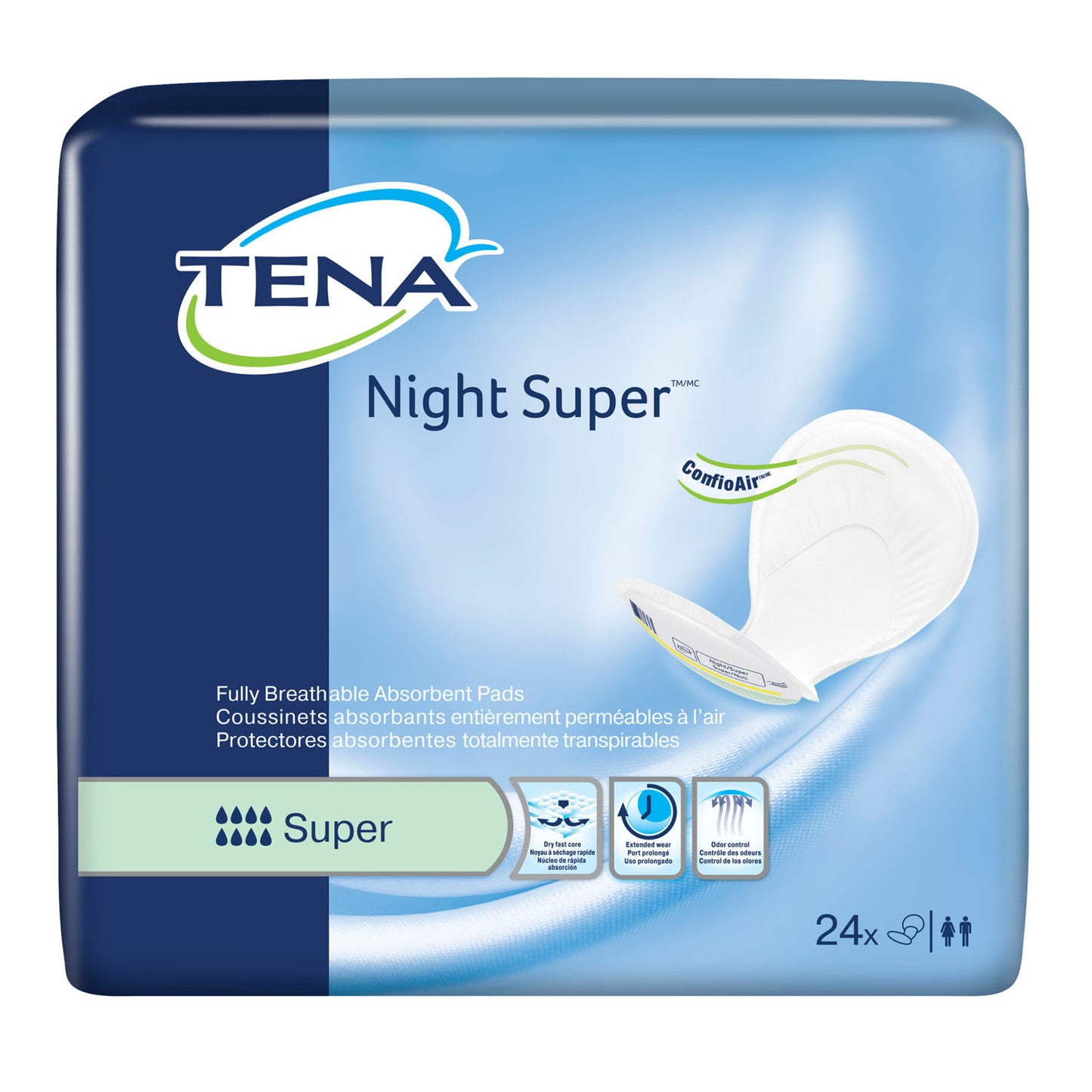 Pads, Night, Super, Green, 24/pk, 2 pk/cs (45 cs/plt) (Continental US Only)