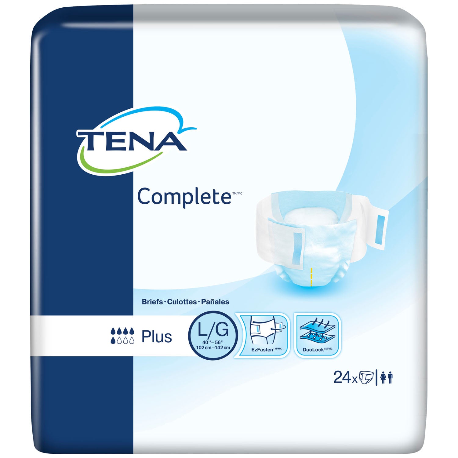 Brief, Large, 40" - 56" Hip Size, Blue, 24/pk, 3 pk/cs (Continental US Only) (Part Number Change Coming Soon)