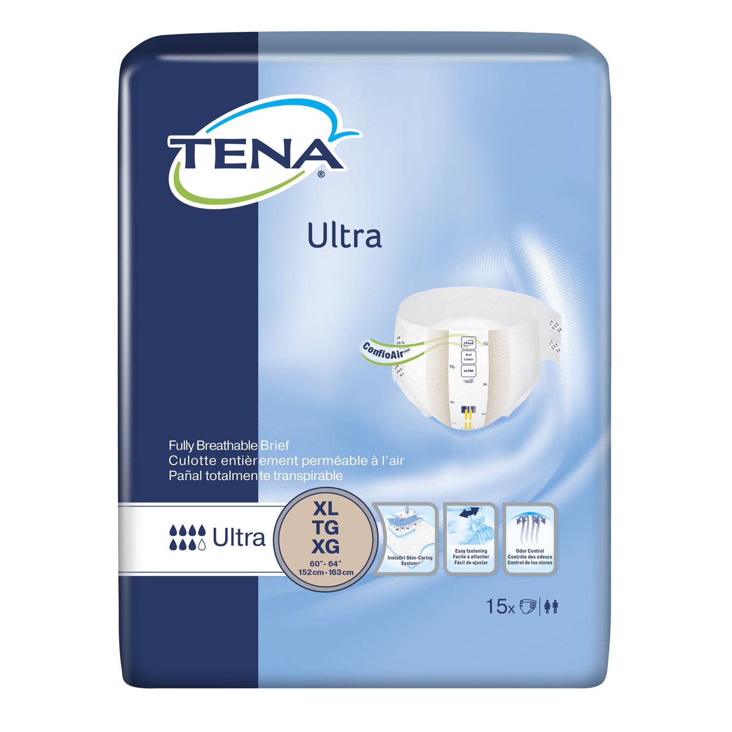 Ultra Briefs, X-Large, 60" - 64" Hip Size, Beige, 15/pk, 4 pk/cs (40 cs/plt) (Continental US Only)