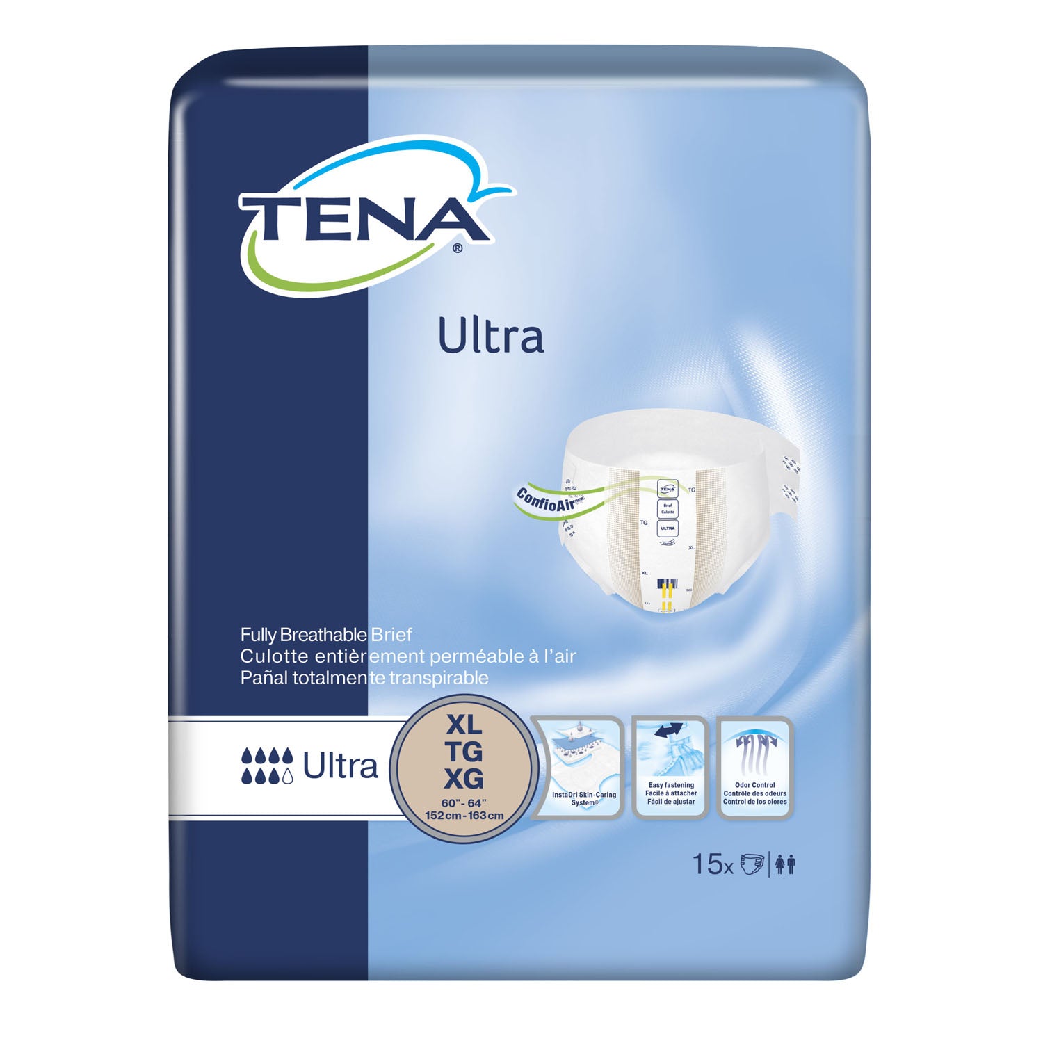 Ultra Briefs, X-Large, 60" - 64" Hip Size, Beige, 15/pk, 4 pk/cs (40 cs/plt) (Continental US Only)