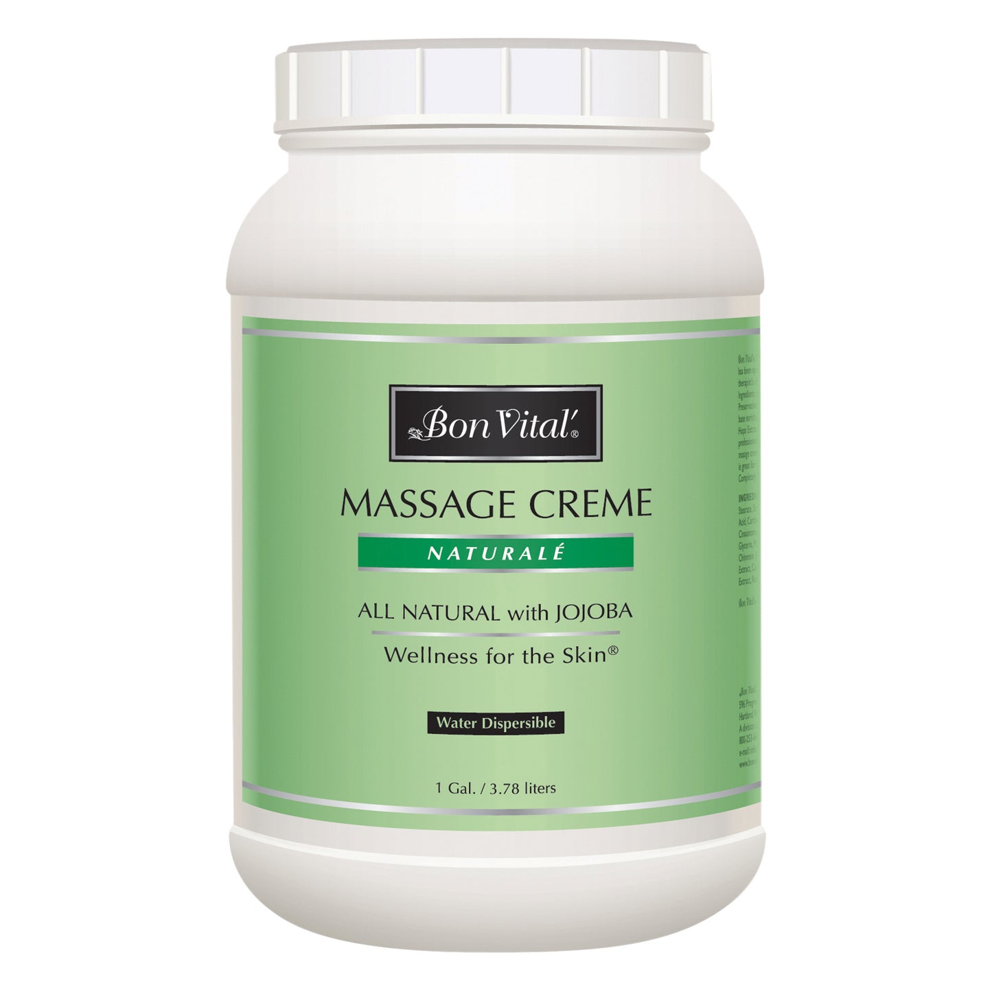 Naturale' Massage Creme, 1 Gallon Jar, 4/cs (48 cs/plt) (Cannot be sold to retail outlets and/ or Amazon) (US Only) (Part Number Change COMING SOON)