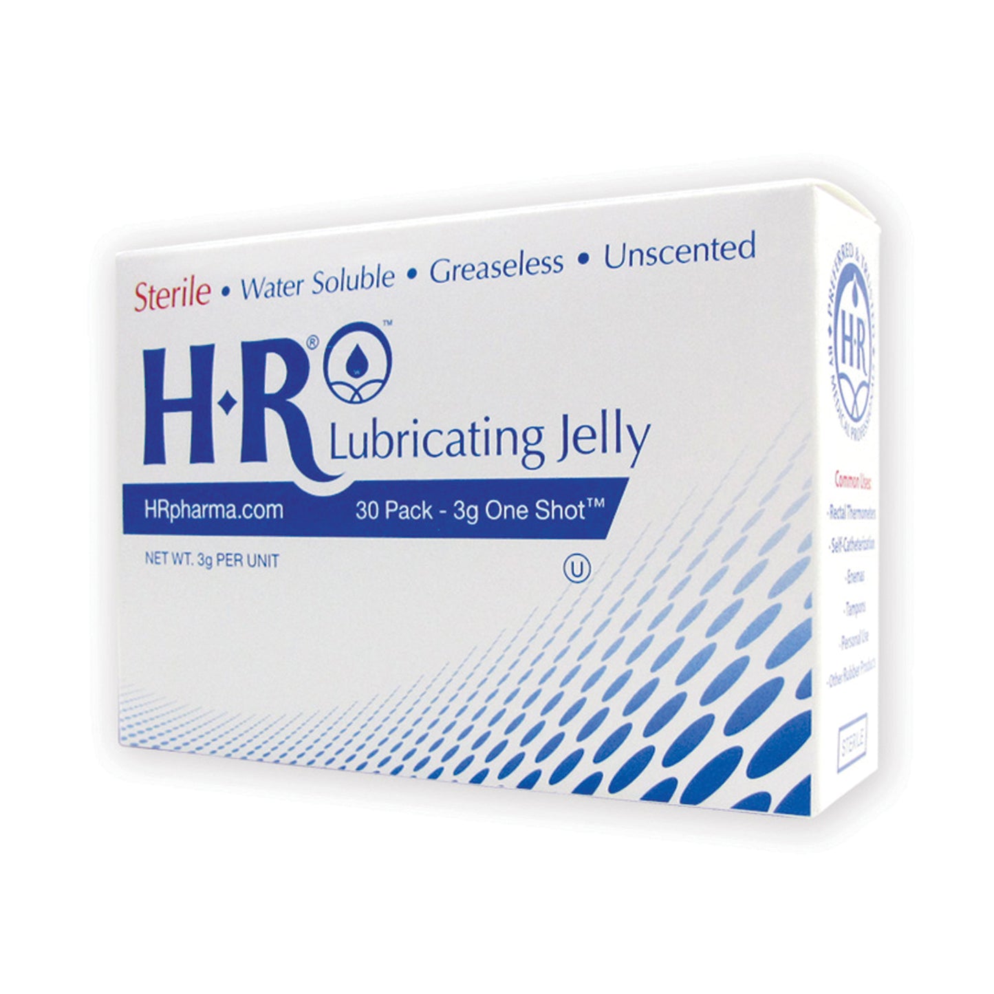 HR Sterile Lubricating Jelly 3gm One Shot CarePac, 30/bx