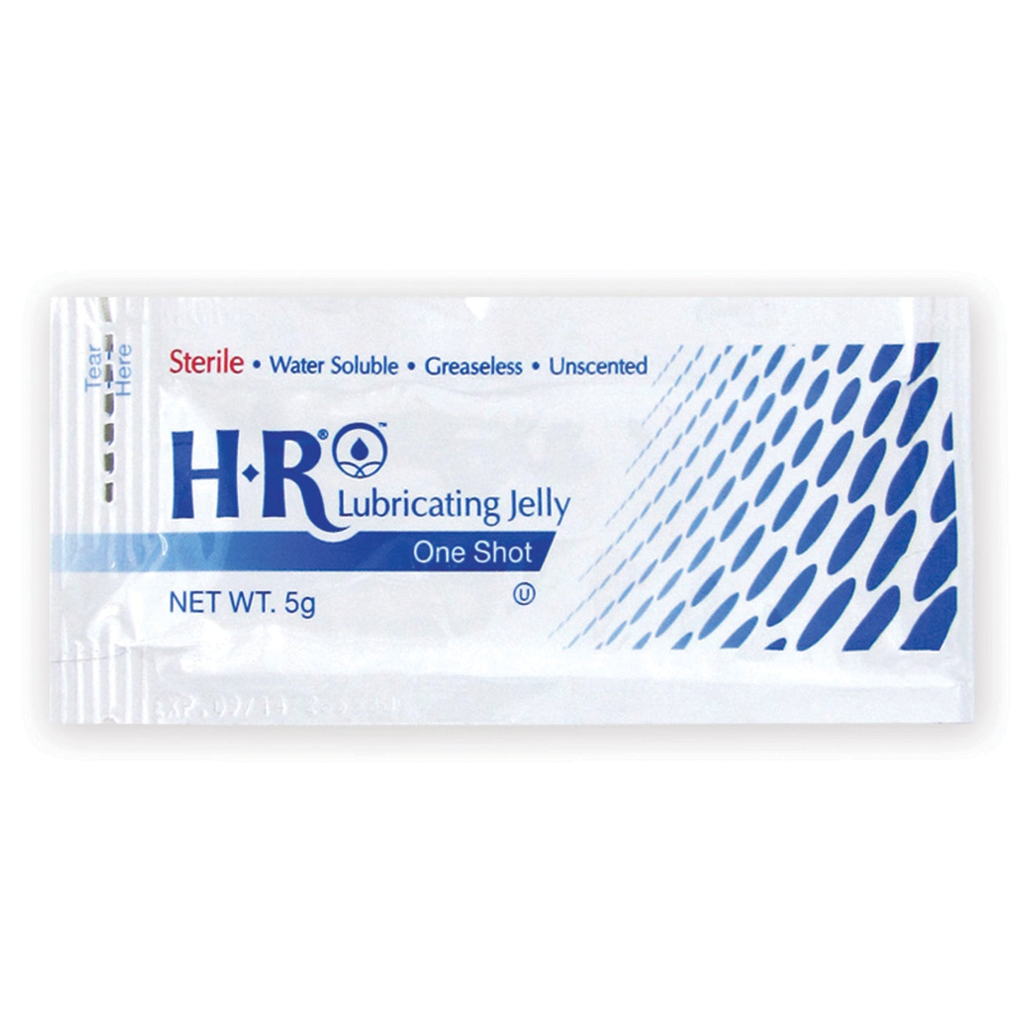 HR Sterile Lubricating Jelly 5gm One Shot, 144/bx