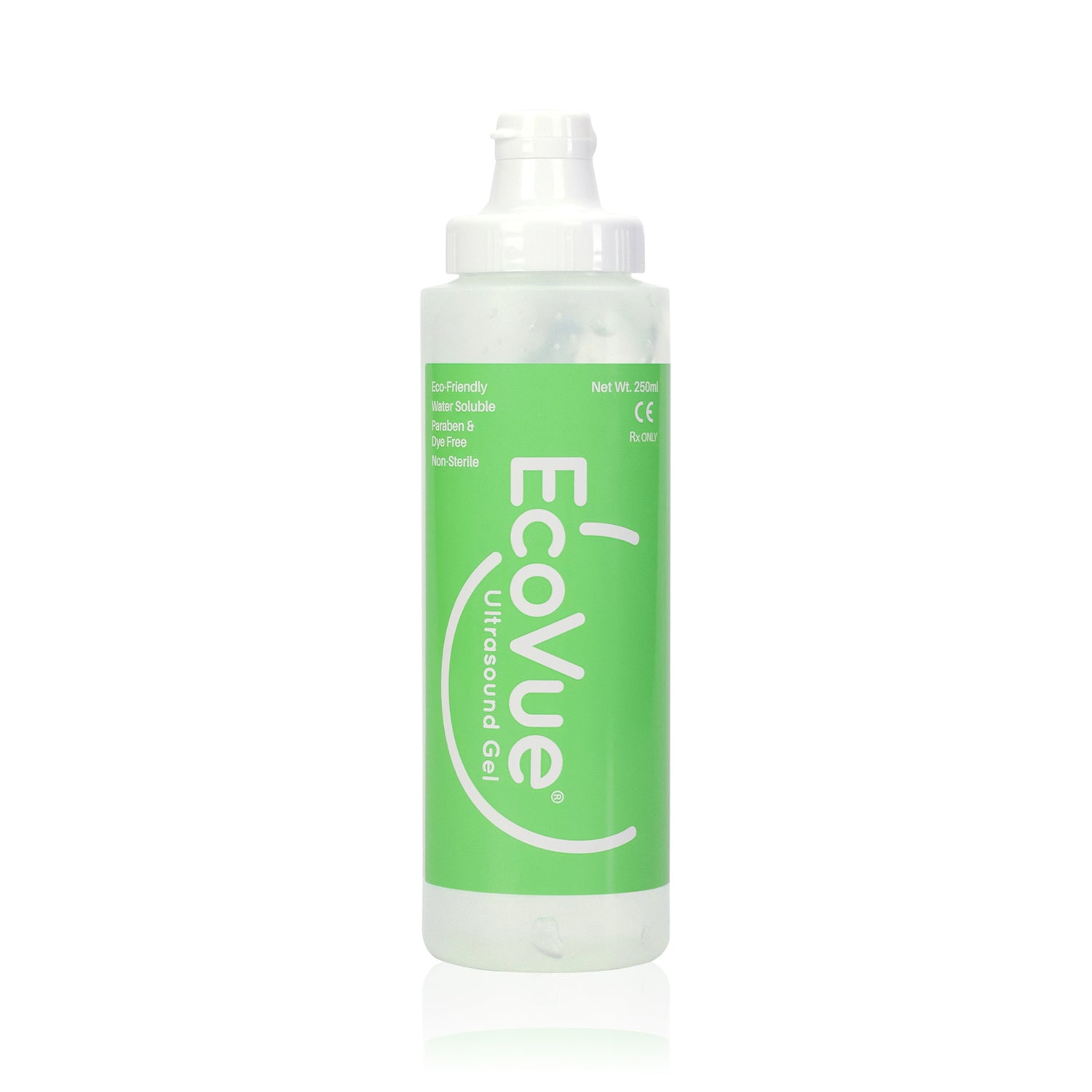 EcoVue Ultrasound Gel, 250mL (8.5oz) Bottle, Non-Sterile, 12/bx (20 bx/plt)
