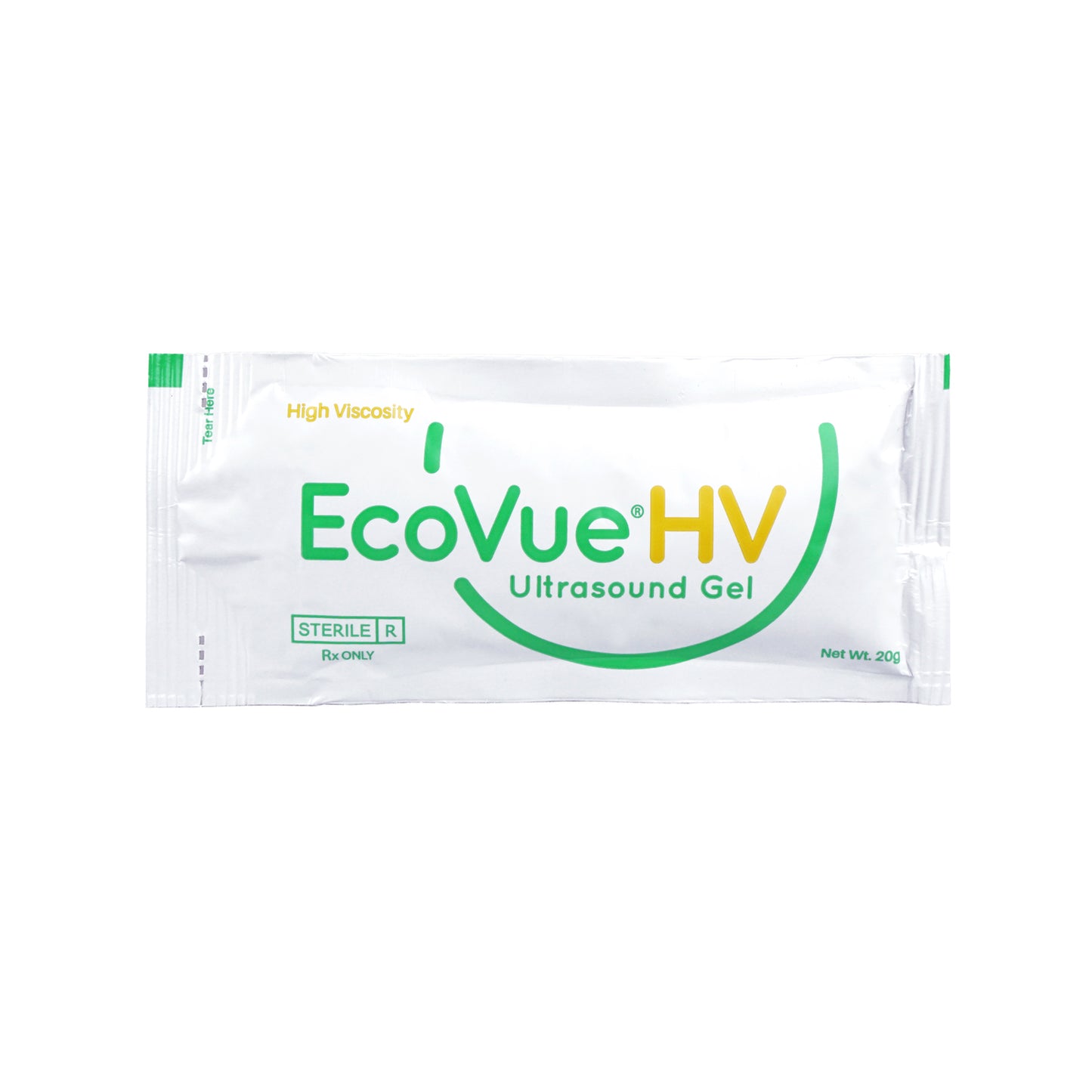 EcoVue High-Viscosity Ultrasound Gel, 20g Packet, Sterile, 100/bx, 4bx/cs