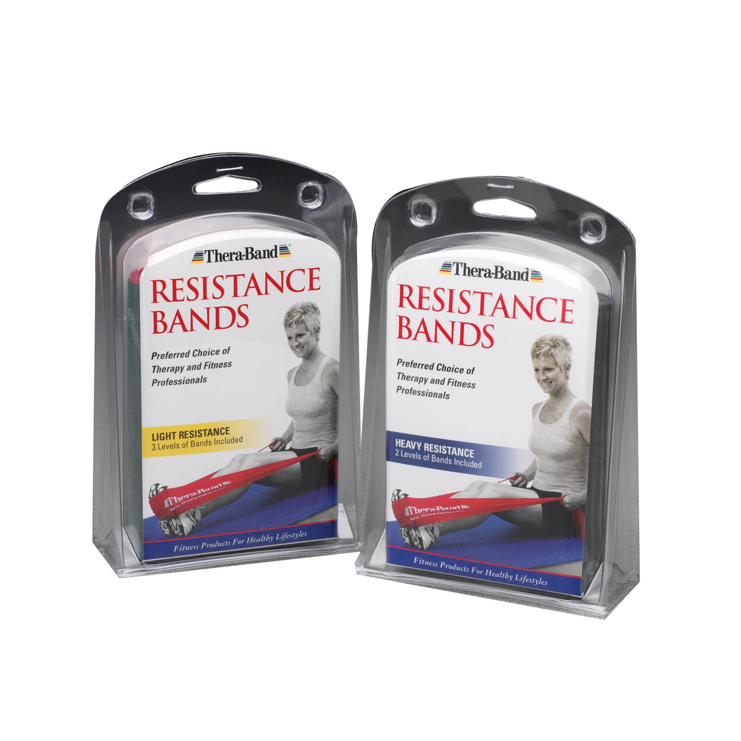 Resistance Band, Light (Yellow, Red & Green), Multi-Band Retail Pk (5 ft Cut Lengths in Retail Clam-Shell Packaging, 12 ea/cs (US Only) (Part Number Change COMING SOON)