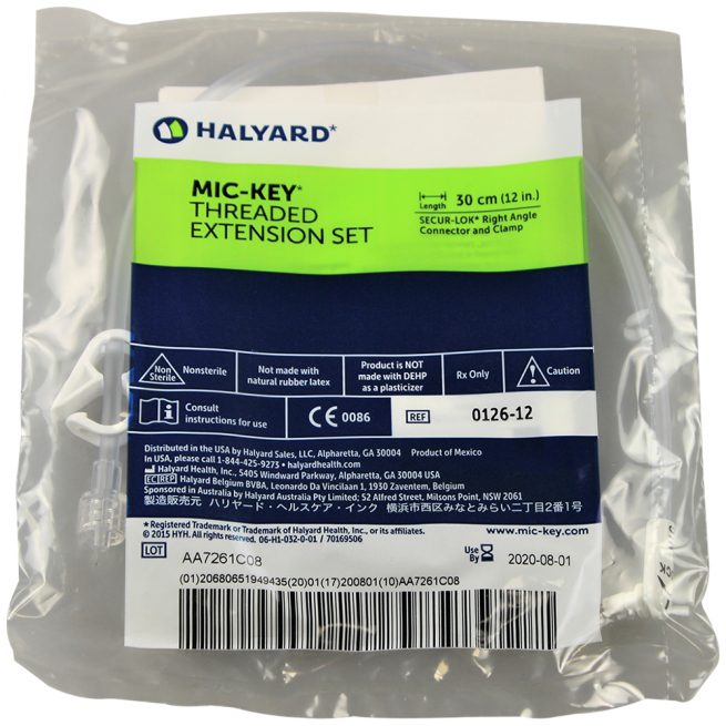 MIC-KEY Continuous Feed Extension Set, Natural Rubber Latex-Free, Non-Sterile,  (2) Y-Ports, 30cm Length, 5/cs (US Only) (Authorized Distributor Sub-Agreement Required  - See Manufacturer Details Page)