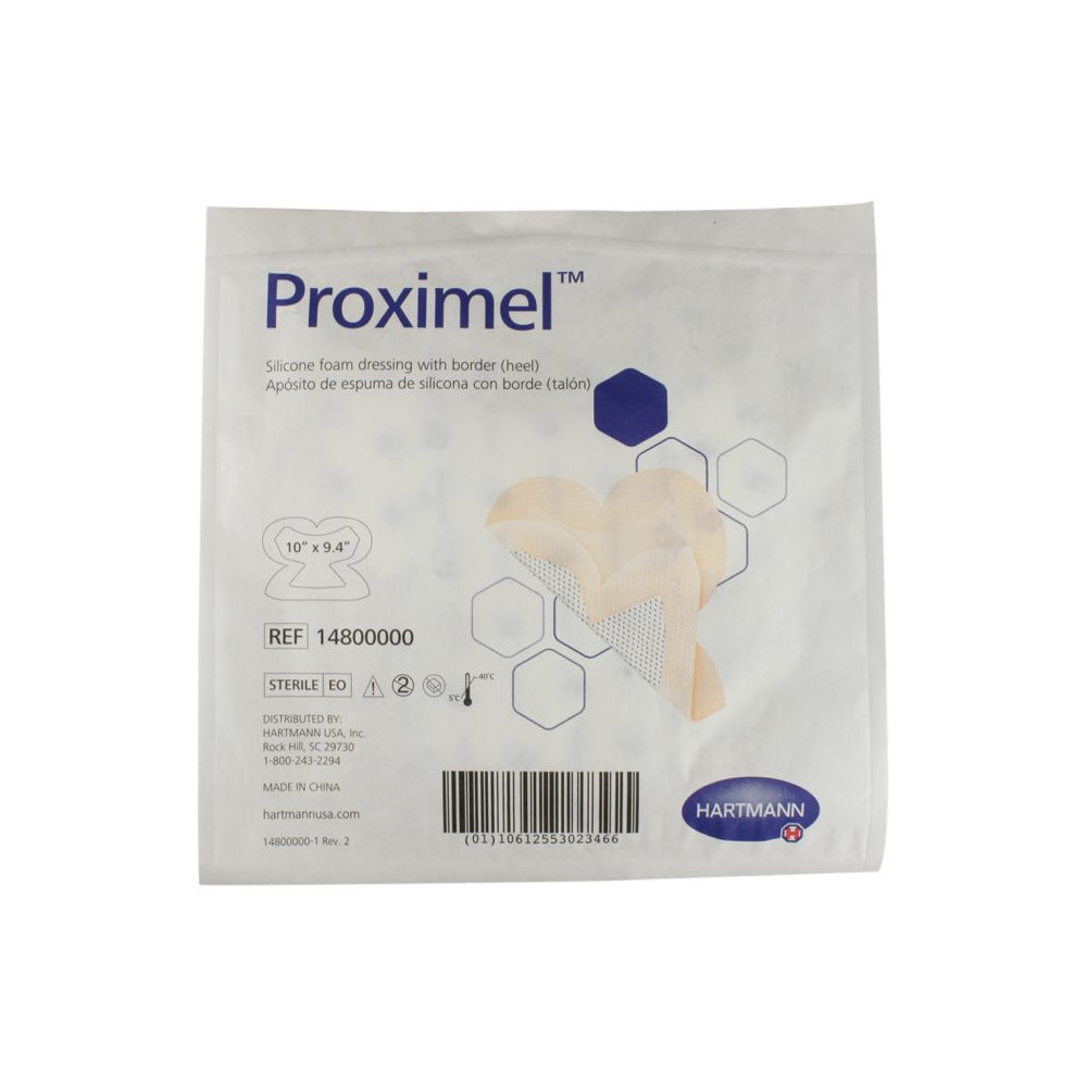 Silicone Foam Wound Dressing, Heel, 5.5" x 5", 5/bx, 10 bx/cs