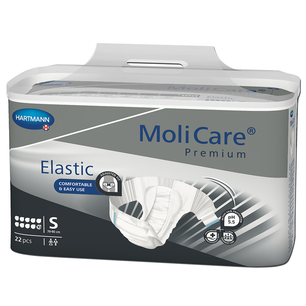 MoliCare Premium Elastic Brief, 10 Drops, Small, 22/pk, 3 pk/cs