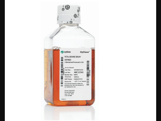 HyClone Defined Fetal Bovine Serum (FBS), 500 mL, Irradiated and Heat Inactivated, 25-40 dose (Ships on Dry Ice) (Item is Non-Returnable) (DROP SHIP ONLY)