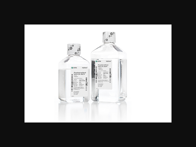 HyClone Phosphate Buffered Saline Solution, 1X, 0.0067M PO4, without Calcium, Magnesium, Phenol Red, 6 x 500 mL (Item is Non-Returnable)