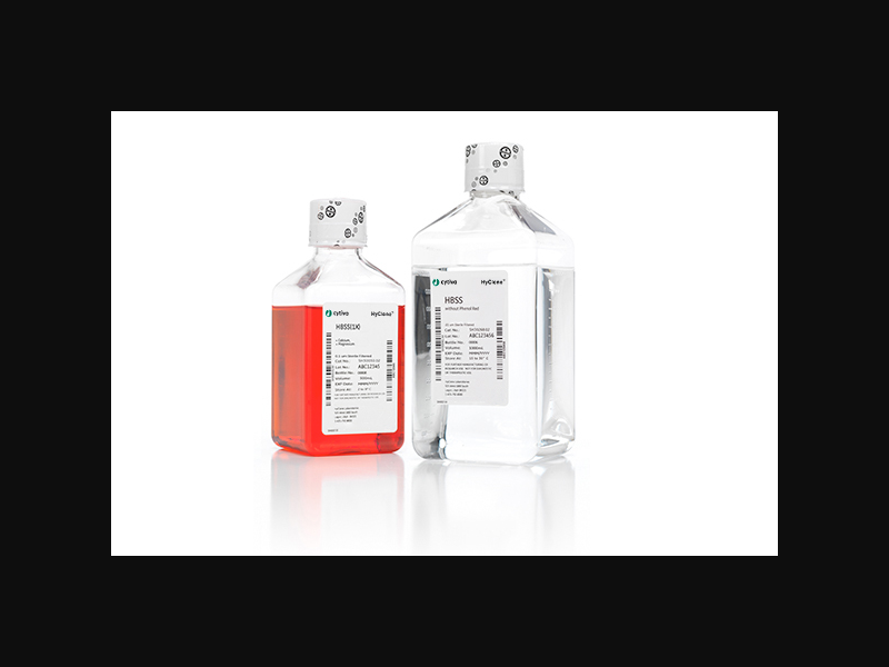 HyClone Hank's 1X Balanced Salt Solutions, 1X, with Calcium, Magnesium, without Phenol Red, 1000 mL (Item is Non-Returnable)
