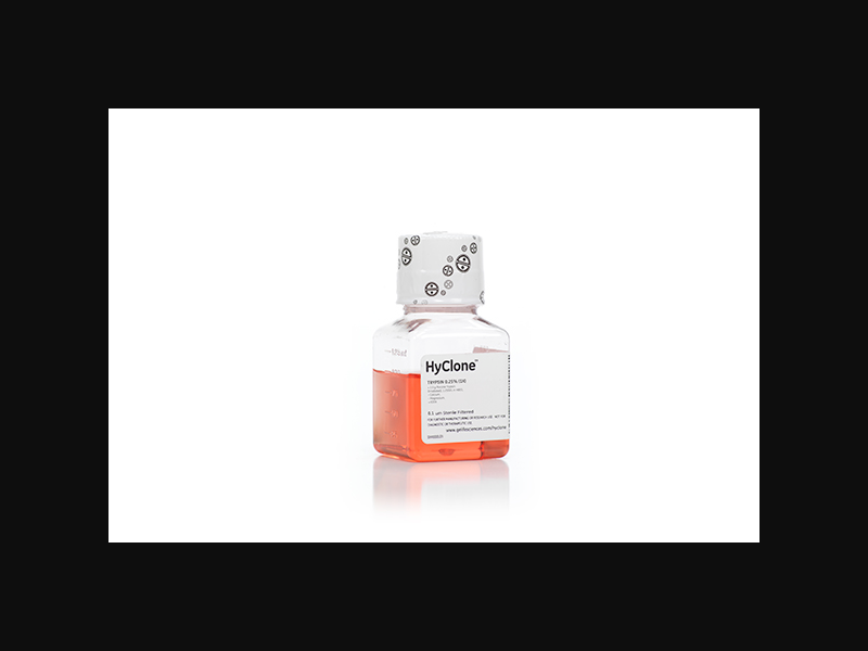 HyClone Trypsin 0.25% Protease Solution with Porcine Trypsin, HBSS, EDTA, without Calcium, Magnesium, 100 mL (Ships on Dry Ice) (Item is Non-Returnable) (DROP SHIP ONLY)