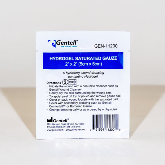 Hydrogel, Saturated Gauze, 2" x 2", 30/cs
