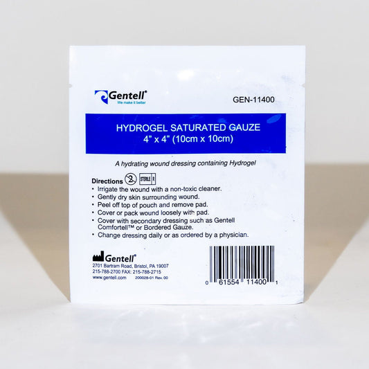 Hydrogel, Saturated Gauze, 4" x 4"30/cs