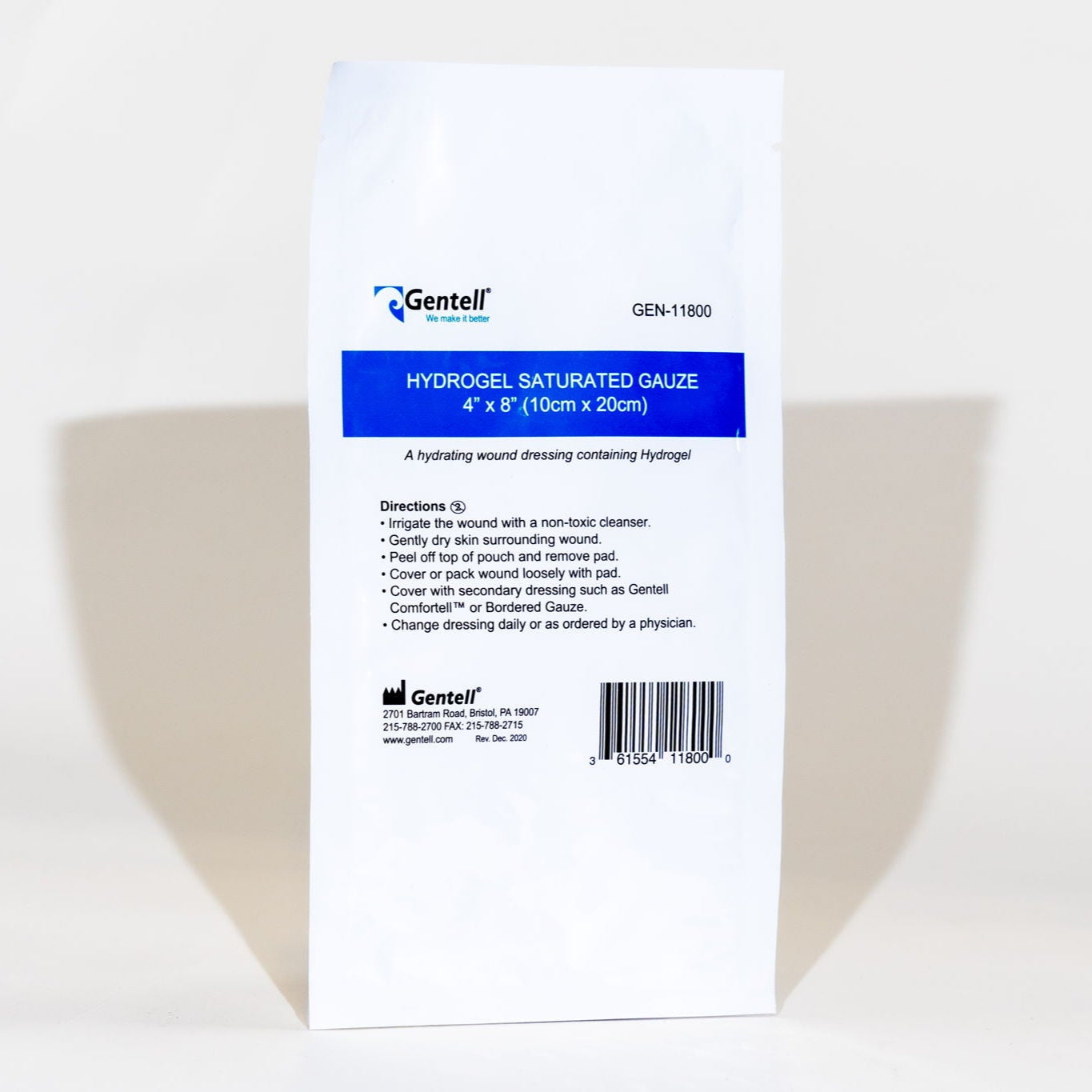 Hydrogel Saturated Gauze, 4" x 8", 30/cs