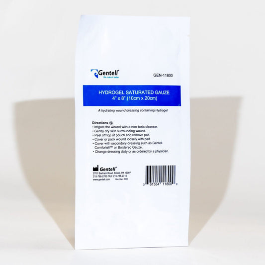 Hydrogel Saturated Gauze, 4" x 8", 30/cs