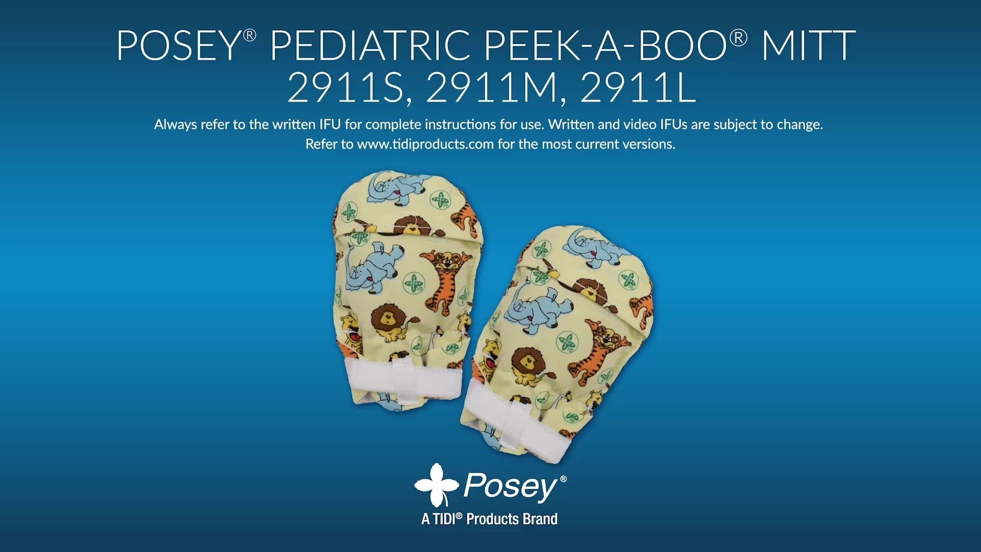 Peek-A-Boo Mitt, Pediatric, Large, padded with Inspection Flap, Fiber Fill (Continental US + HI Only)