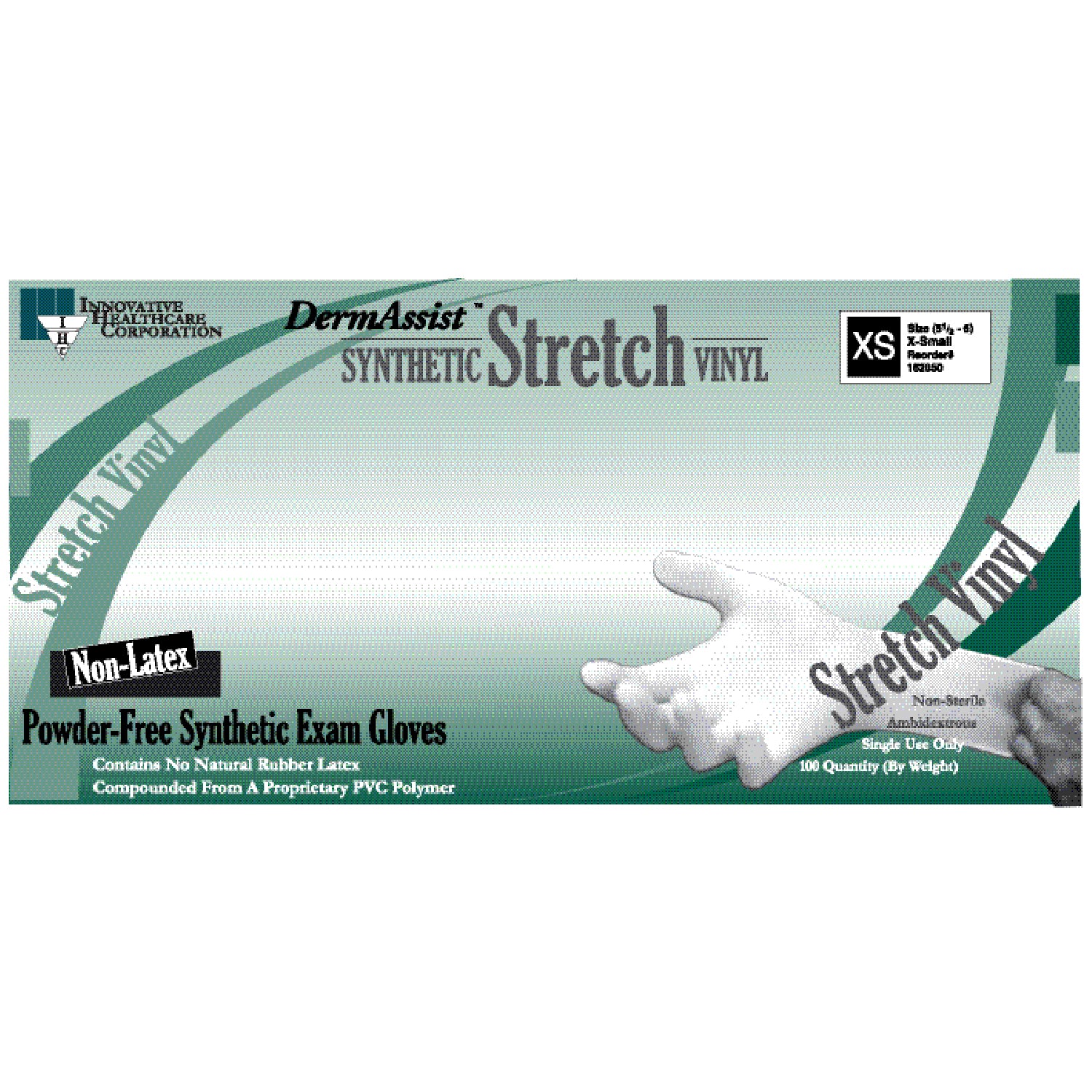 Gloves, Exam, Large (8_ - 9), Stretch Vinyl, Non-Sterile, PF, Smooth, 100/bx, 10 bx/cs (75 cs/plt)
