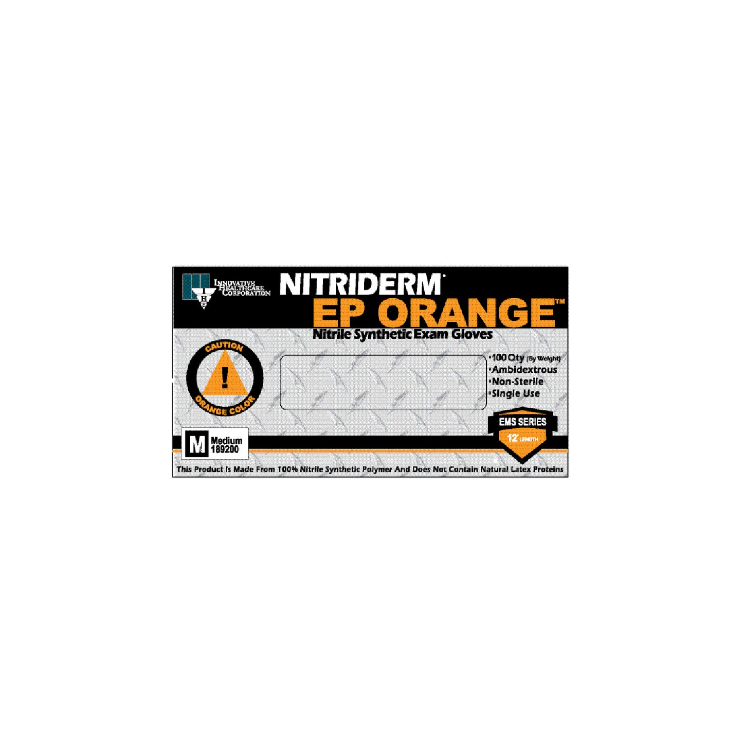 Gloves, Exam, X-Large, Nitrile, Non-Sterile, PF, Textured, 6.5 mil Finger Thickness, High Risk, Orange, 100/bx, 10 bx/cs
