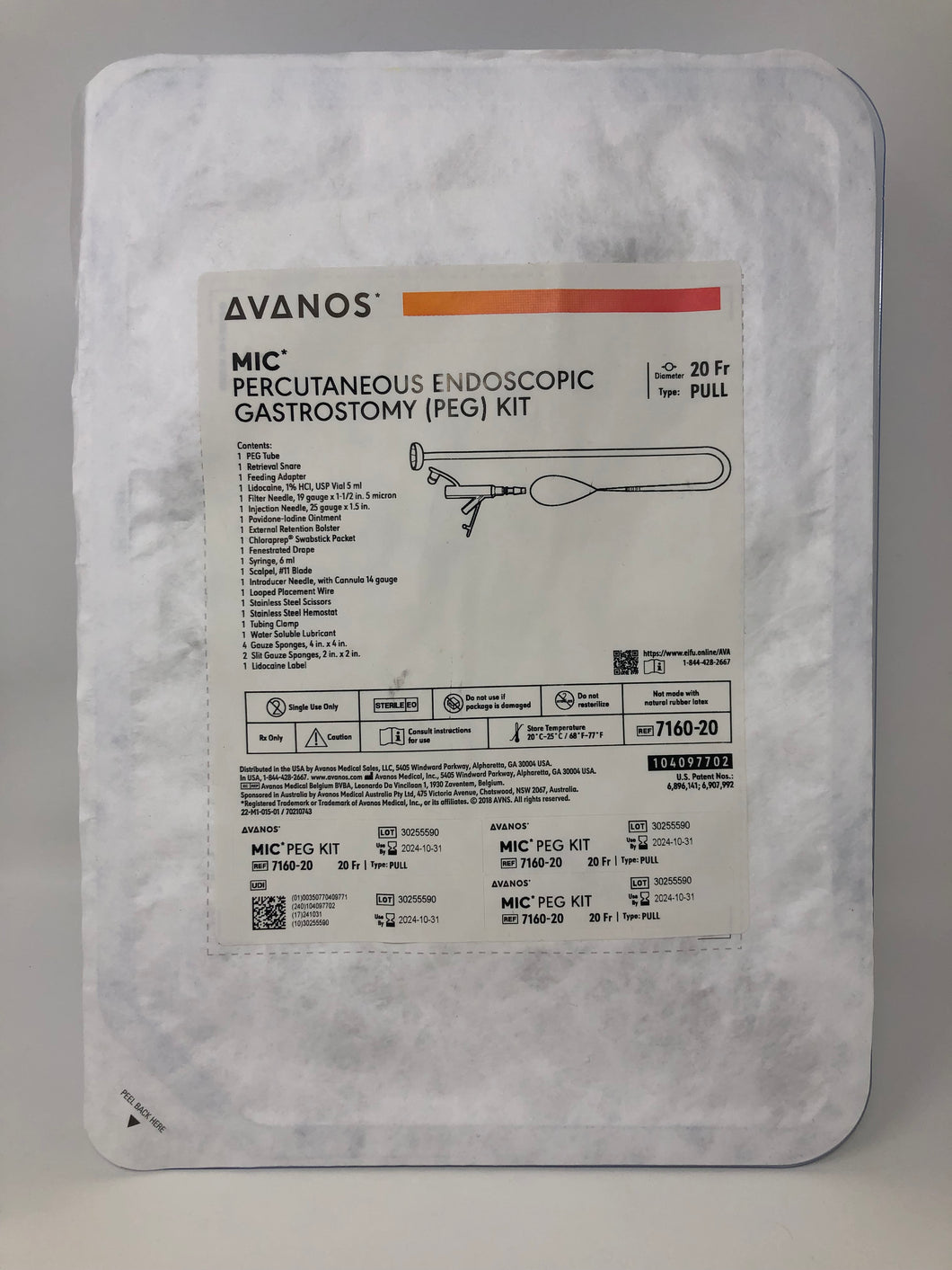 MIC PEG Pull Method Kit, 20FR, 6.7 mm, 2/cs (US Only) (Authorized Distributor Sub-Agreement Required  - See Manufacturer Details Page)