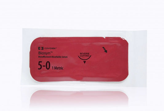 Suture, Premium Reverse Cutting, Size 5-0, Undyed, 18", Needle P-10, 3/8 Circle, 1 dz/bx (Continental US Only)