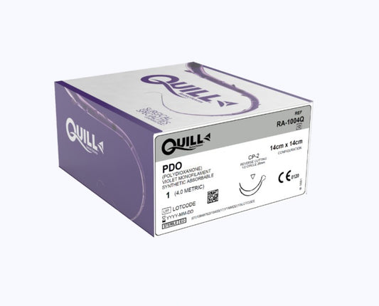PDO Suture, Diamond Point, Size 1, 14cm x 14cm, 26mm, 1/2 Circle, 12/bx