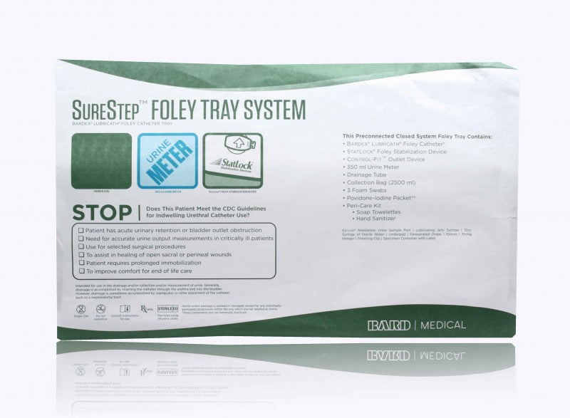 SureStep Tray, Lubricath, Statlock Stabilization Device, 14FR, 350 ml Urine Meter, 10/cs (US Only)