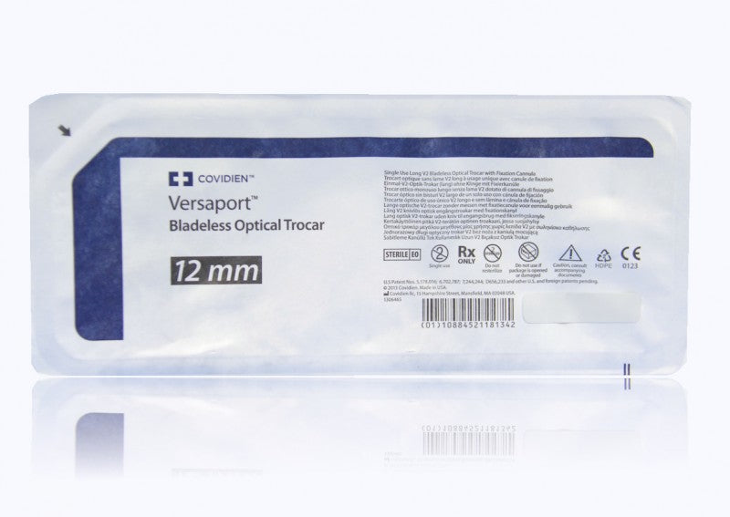Optical Trocar, 12 mm, with Fixation Cannula, Long, 6/bx (Continental US Only)