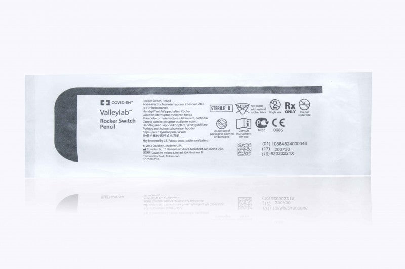 Electrosurgical Pencil, Rocker Switch & Disposable Blade Electrode & 10 ft cord, with Holster, 50/cs (Continental US Only)