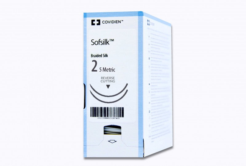 Suture, Reverse Cutting, Size 2, Black, 30", Needle GS-18, 3/8 Circle, 2 dz/bx (Continental US Only)