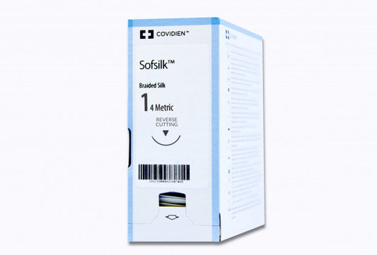 Suture, Reverse Cutting, Size 1, Black, 30", Needle C-17, 3/8 Circle, 3 dz/bx (Continental US Only)