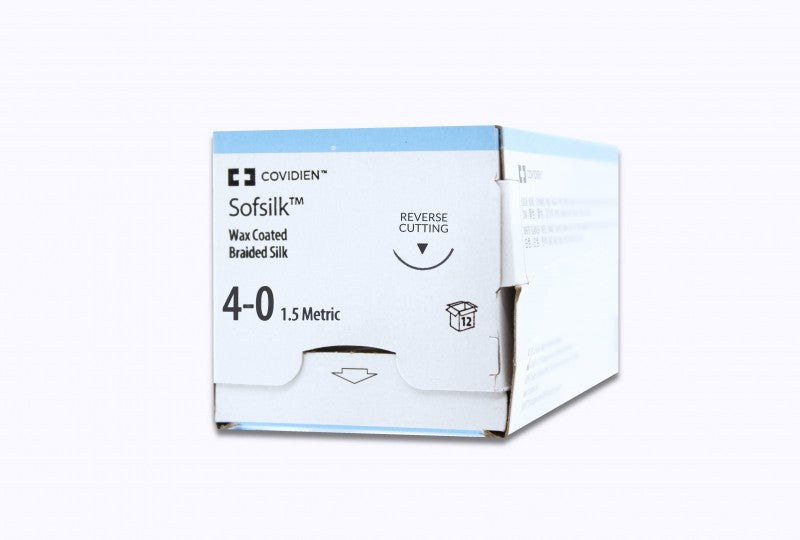 Suture, Reverse Cutting, Size 4-0, Black, 18", Needle C-13, 3/8 Circle, 1 dz/bx (Continental US Only)