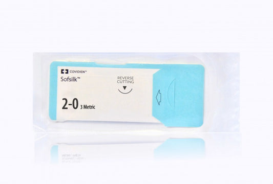 Suture, Reverse Cutting, Size 2-0, Black, 18", Needle C-16, 3/8 Circle, 3 dz/bx (Continental US Only)