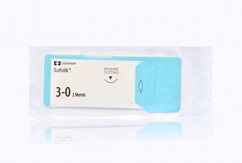 Suture, Reverse Cutting, Size 3-0, Black, 30", Needle C-16, 3/8 Circle, 3 dz/bx (Continental US Only)