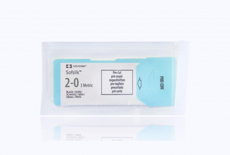 Suture, Pre-Cut, Size 2-0, Black, 12x24", No Needle, 3 dz/bx (Continental US Only)