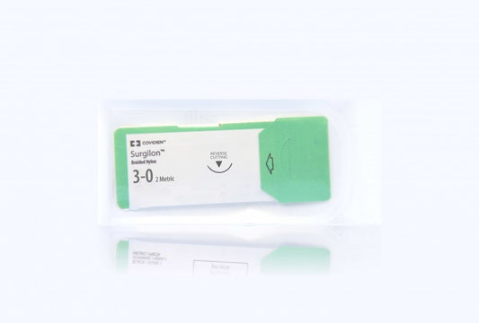 Suture, Premium Reverse Cutting, Size 3-0, White, 18", Needle P-12, 3/8 Circle, 1 dz/bx (Continental US Only)