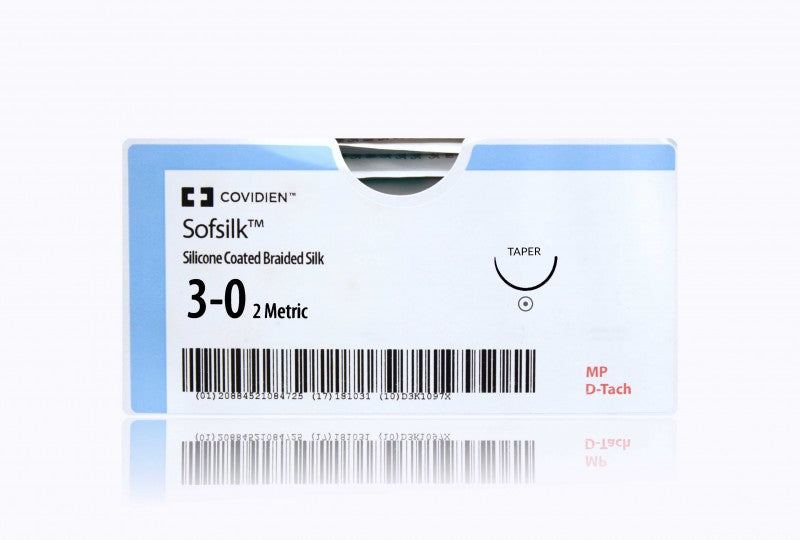 Suture, Taper Point, Size 3-0, Black, 5x30", Needle V-20, _ Circle, 2 dz/bx (Continental US Only)