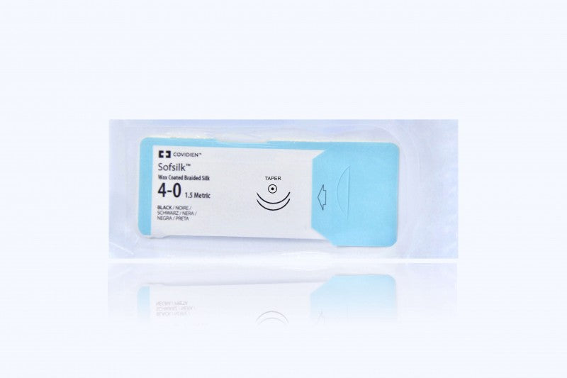 Suture, Taper Point, Size 4-0, Black, 18", Needle CV-11, 3/8 Circle, 3 dz/bx (Continental US Only)