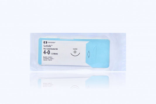 Suture, Taper Point, Size 4-0, Black, 30", Needle CV-15, 3/8 Circle, 3 dz/bx (Continental US Only)