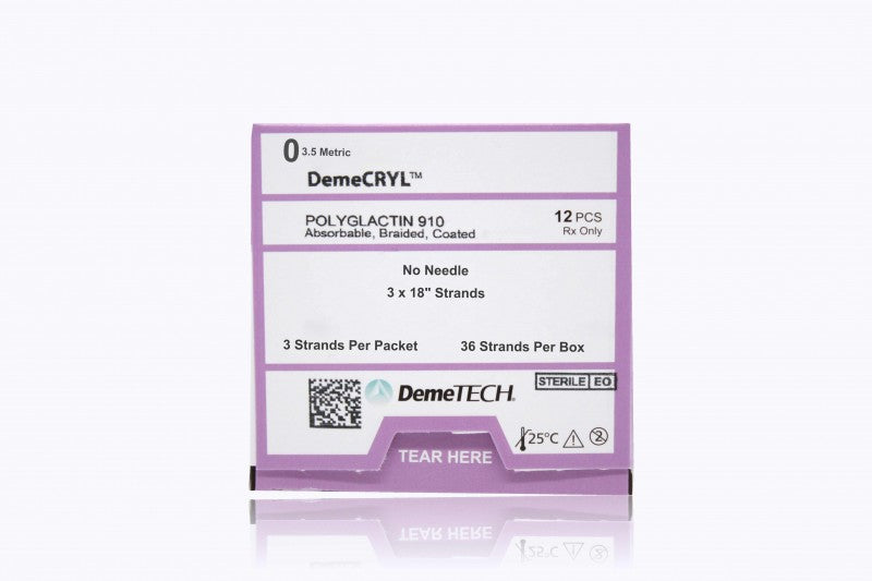Suture, Pre-Cut, Size 0, Undyed, 6x18", No Needle, 2 dz/bx (Continental US Only)