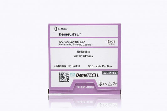 Suture, Pre-Cut, Size 0, Undyed, 6x18", No Needle, 2 dz/bx (Continental US Only)