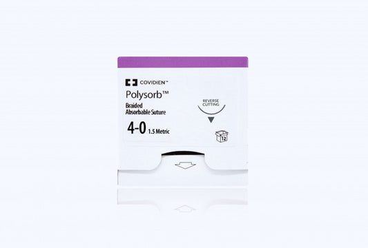 Suture, Premium Reverse Cutting, Size 4-0, Undyed, 30", Needle P-13, 3/8 Circle, 1 dz/bx (Continental US Only)