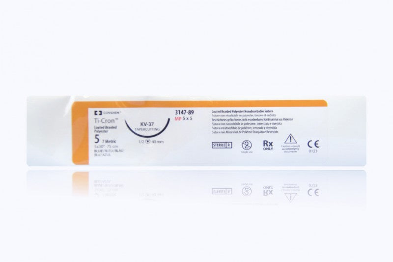 Suture, Tapercutting, Size 5, Blue, 5x30", Needle KV-37, _ Circle, 1 dz/bx (Continental US Only)