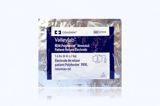 REM Polyhesive II Patient Return Electrode, NeoNatal, 2.7m (9ft) Attached Cord, 12/cs (Continental US Only)