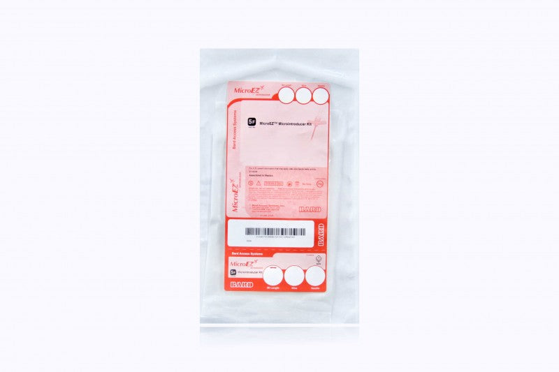 MicroEZ Microintroducer Kit, B Bevel Needle, 35 cm Stainless Steel Guidewire, 5.0 FR, 5 cm Length, Universal, Safety, 10/cs (Continental US Only)
