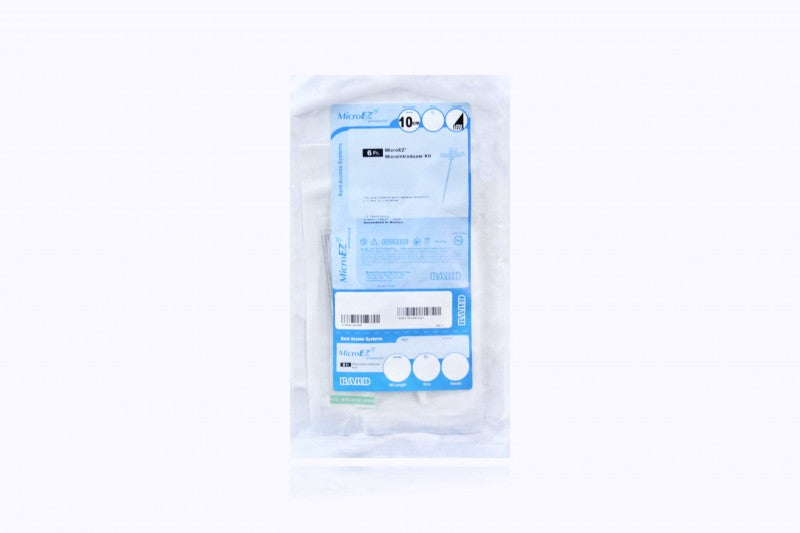 MicroEZ Microintroducer Kit, B Bevel Needle, 35 cm Stainless Steel Guidewire, 6.0 FR, 5 cm Length, Universal, Safety, 10/cs (Continental US Only)