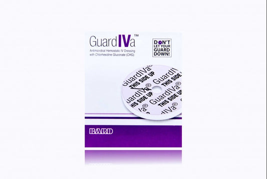 GuardIVa Antimicrobial Hemostatic IV Dressing, 1"/ 4mm, Sterile, 10/bx, 10 bx/cs (Temp Sensitive; Non-Returnable) (Continental US Only) (Drop Ship Requires Pre-Approval)