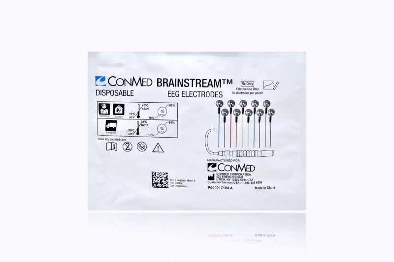 EEG Deep Cup Electrodes, Disposable, 60"/150cm Leadwire, 120/cs